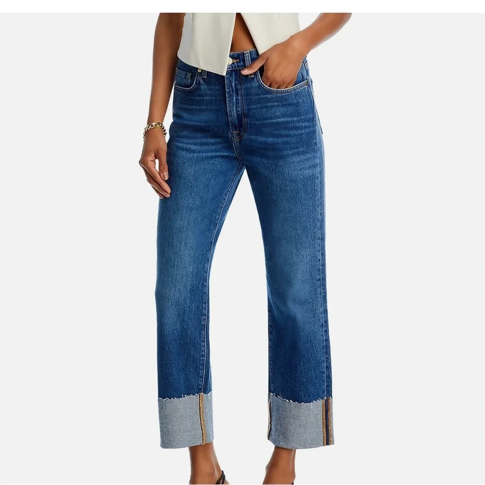 NWT 7 FOR ALL MANKIND 26 LOGAN STOVEPIPE JEANS - Picture 1 of 6